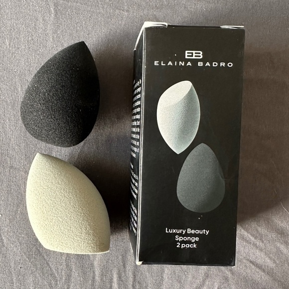 Elaina Badro Set of 2 Luxury Beauty Makeup Sponges BRAND NEW - Picture 3 of 6